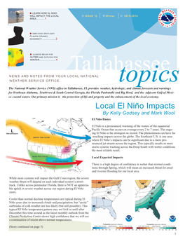 Local El Niño Impacts by Kelly Godsey and Mark Wool El Niño Basics