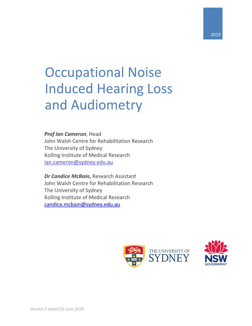 Occupational Noise Induced Hearing Loss and Audiometry