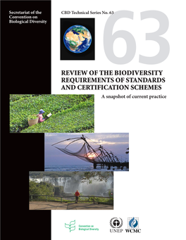 Review of the Biodiversity Requirements of Standards And