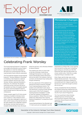 Celebrating Frank Worsley Increase Our Efforts to Engage and Connect with All New Zealanders, Particularly Youth