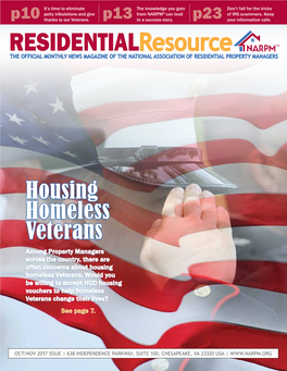 Residentialresource TM the OFFICIAL MONTHLY NEWS MAGAZINE of the NATIONAL ASSOCIATION of RESIDENTIAL PROPERTY MANAGERS
