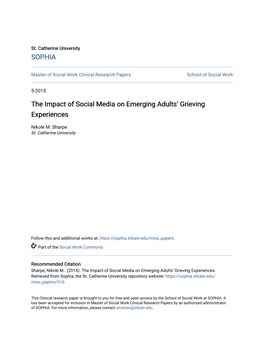 The Impact of Social Media on Emerging Adults' Grieving