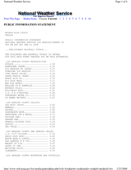 NWS Public Information Statement