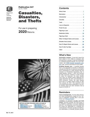 IRS Publication 547: Casualty, Disasters, and Theft Losses