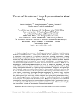 Wavelet and Shearlet-Based Image Representations for Visual Servoing