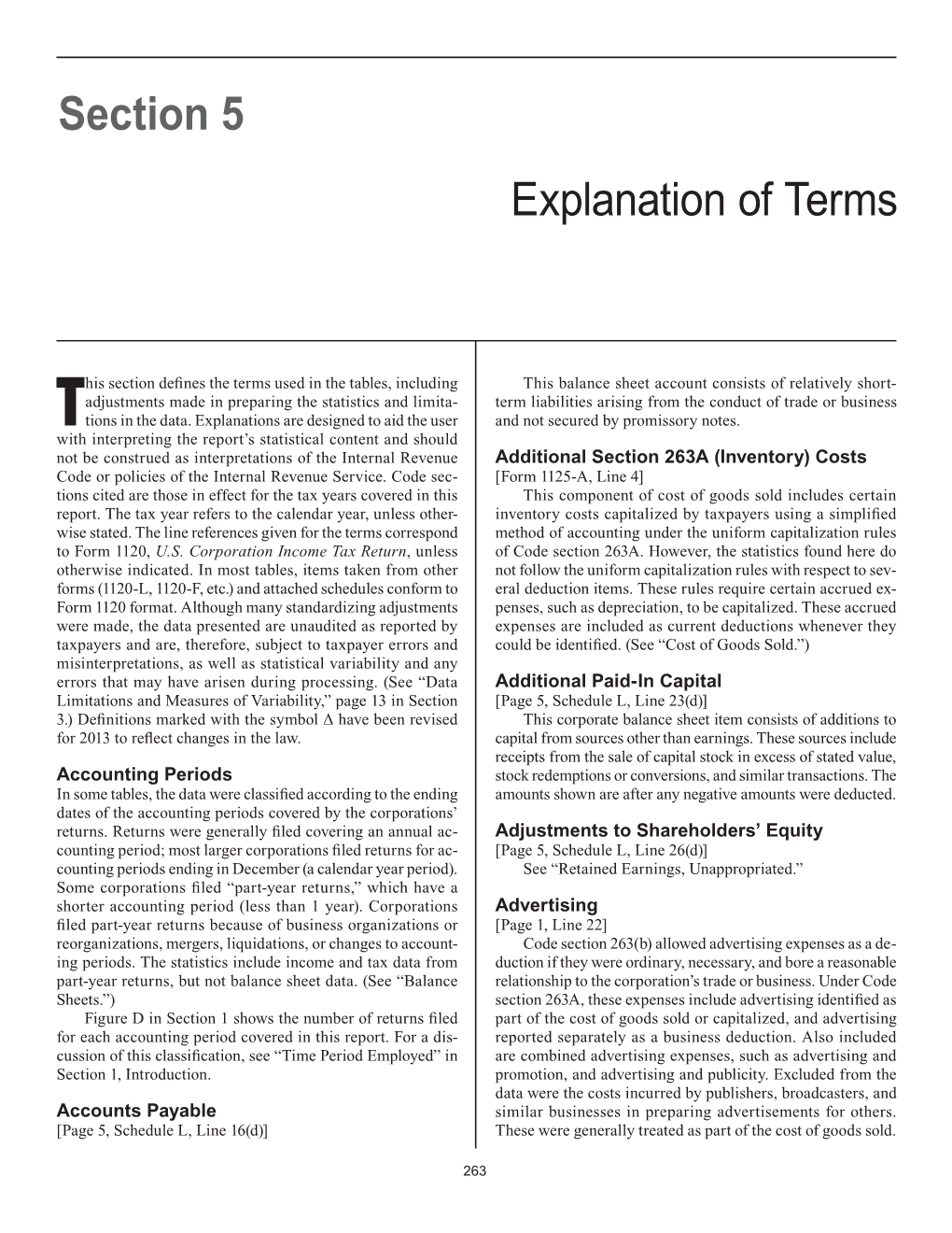 Section 5 Explanation of Terms