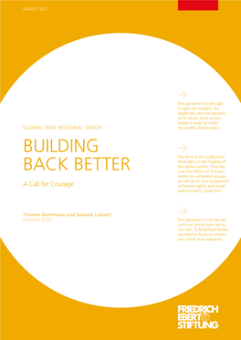 Building Back Better