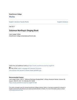 Solomon Northupâ•Žs Singing Book