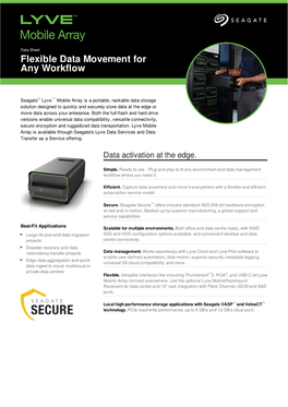 Data Sheet Flexible Data Movement for Any Workflow