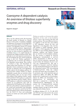 An Overview of Thiolase Superfamily Enzymes and Drug Discovery