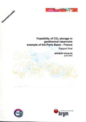 Feasibility of CO2 Storage in Geothermal Reservoirs Example of the Paris Basin - France Rapport Final