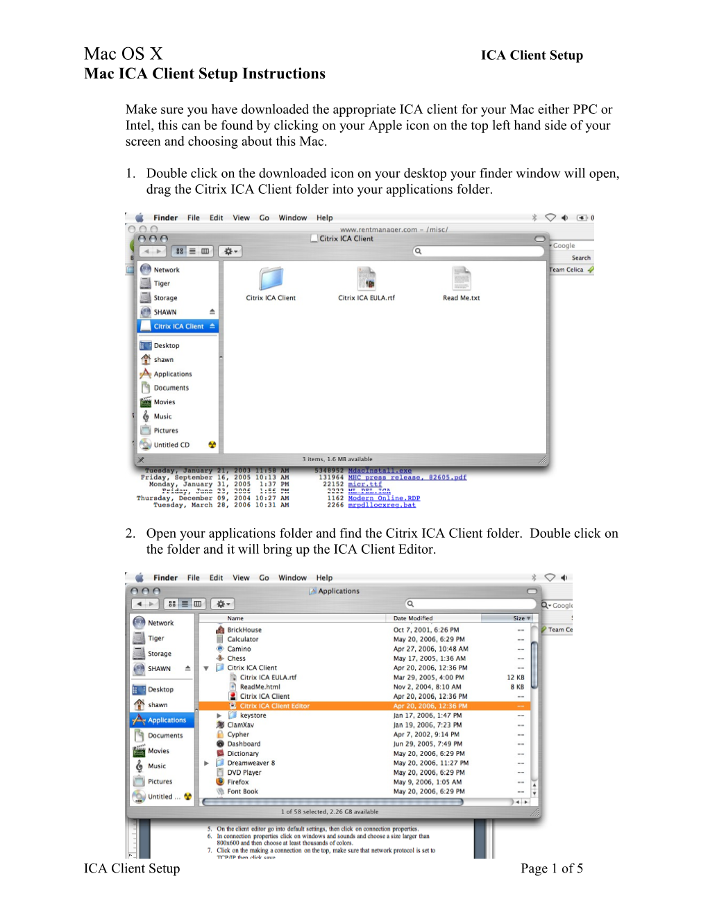 Mac ICA Client Setup Instructions