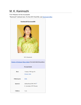 M. K. Kanimozhi