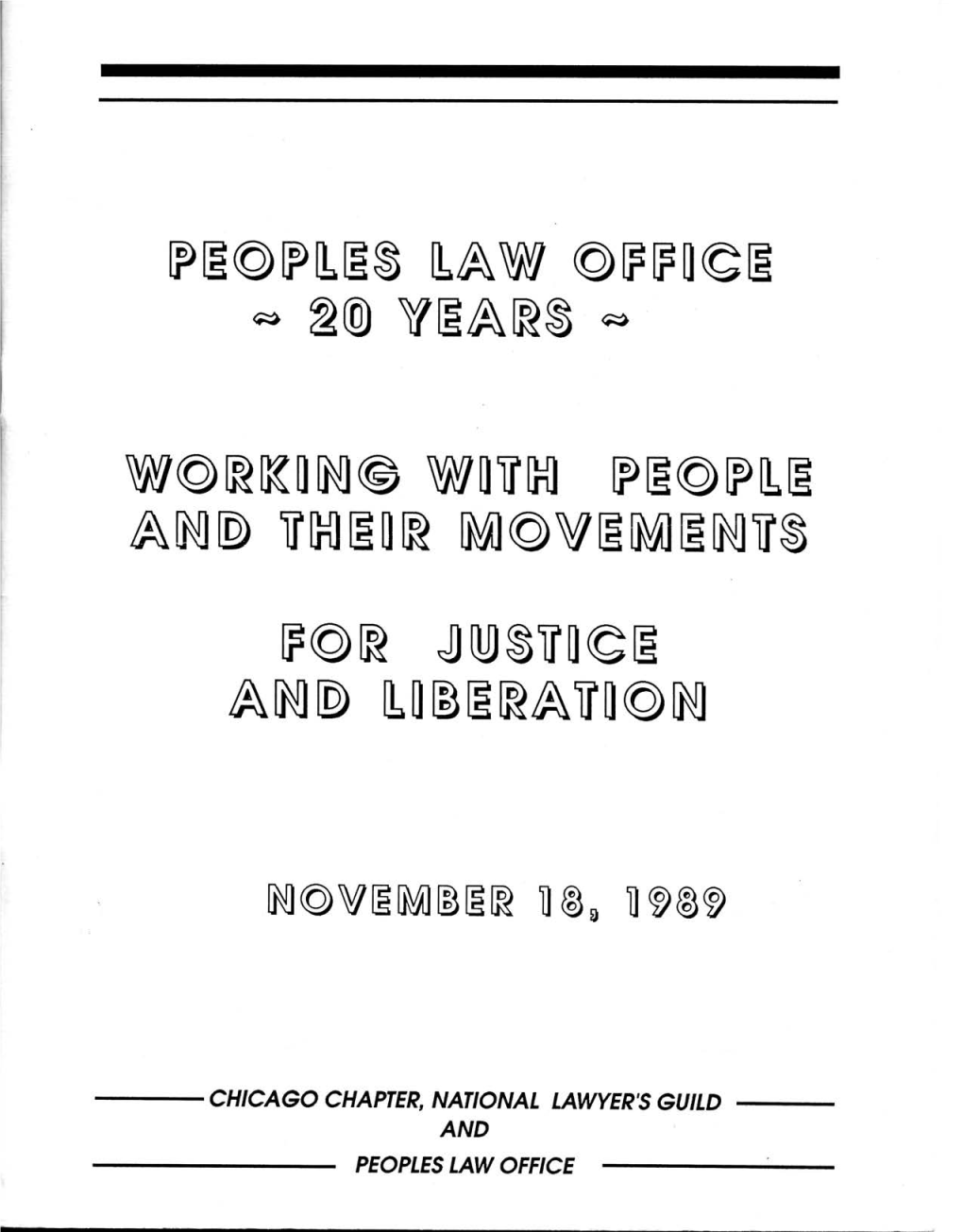 People's Law Office-20 Years