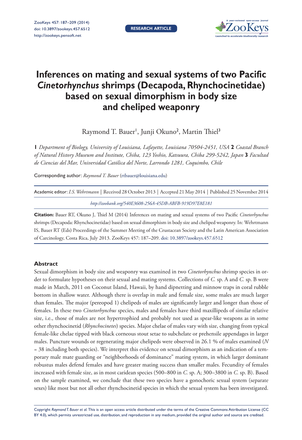 Inferences on Mating and Sexual Systems of Two