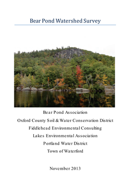 Bear Pond Survey