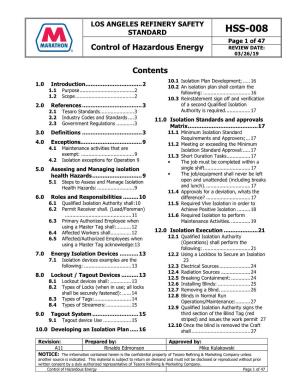 HSS-008 Page 1 of 47 Control of Hazardous Energy REVIEW DATE: 03/26/19