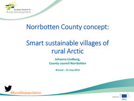 Norrbotten County Concept: Smart Sustainable Villages of Rural Arctic