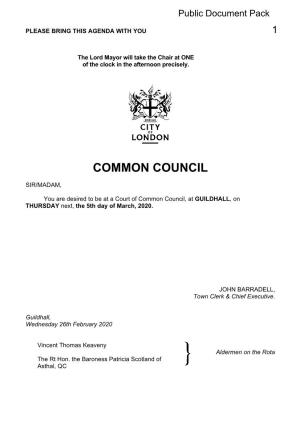(Public Pack)Agenda Document for Court of Common Council, 05/03