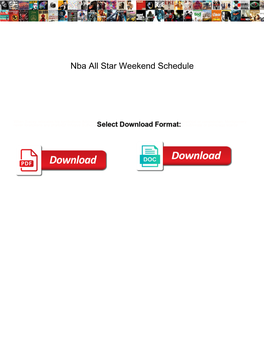 Nba All Star Weekend Schedule