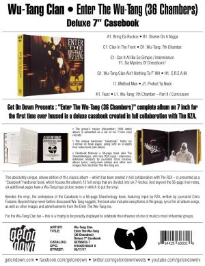GET 56033 WU-TANG CLAN Enter the Wu-Tang Deluxe Book 7