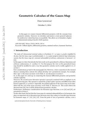 Geometric Calculus of the Gauss Map