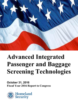 Advanced Integrated Passenger and Baggage Screening Technologies