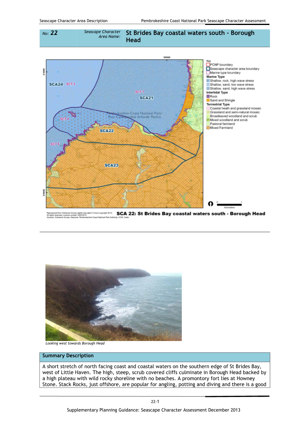 St Brides Bay Coastal Waters South - Borough Area Name: Head