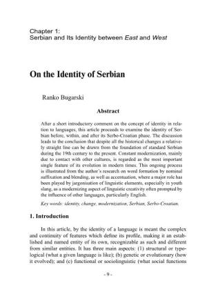 On the Identity of Serbian