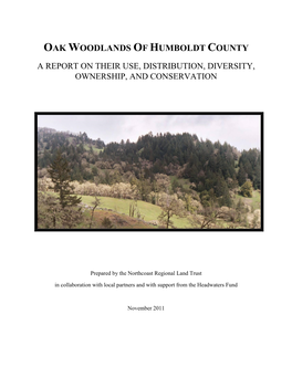 Oak Woodlands of Humboldt County
