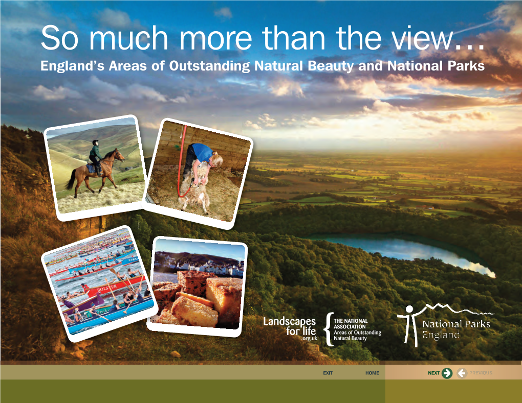 So Much More Than the View… England’S Areas of Outstanding Natural Beauty and National Parks