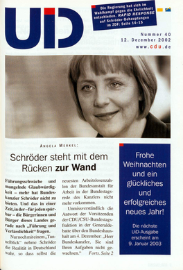 UID 2002 Nr. 40, Union in Deutschland