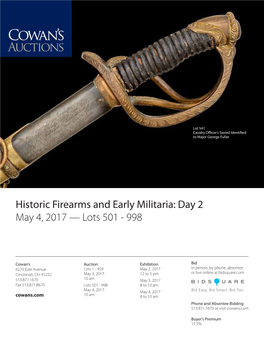 Historic Firearms and Early Militaria: Day 2 May 4, 2017 — Lots 501 - 998