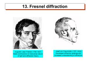 4. Fresnel and Fraunhofer Diffraction