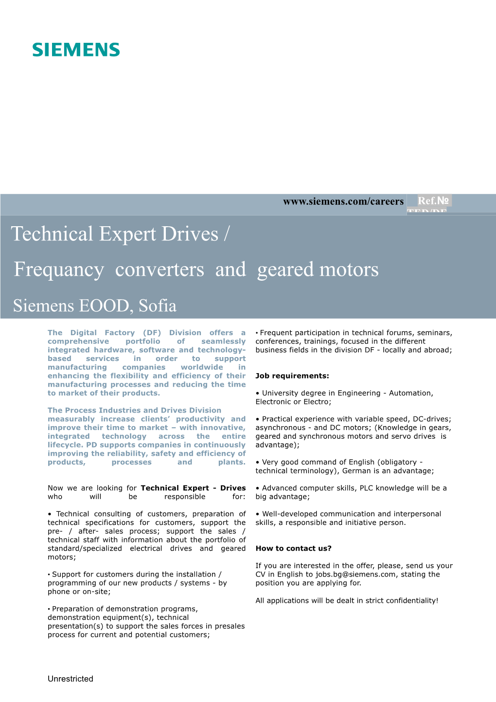 The Process Industries and Drives Division