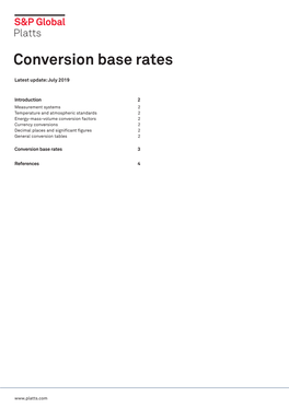 Conversion Base Rates