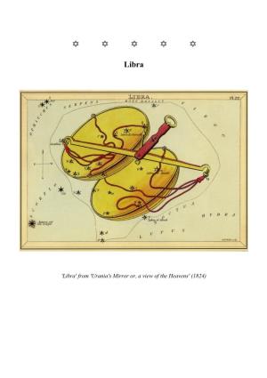 'Libra' from 'Urania's Mirror Or, a View of the Heavens' (1824)
