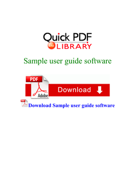 Sample User Guide Software