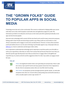 The “Grown Folks” Guide to Popular Apps in Social Media