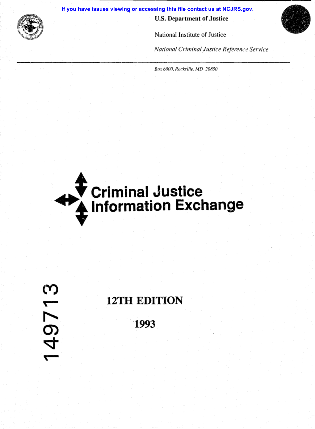 ~ ~ T Criminal Justice T Information Exchange