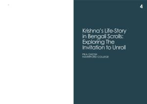 Krishna's Life-Story in Bengali Scrolls: Exploring the Invitation to Unroll