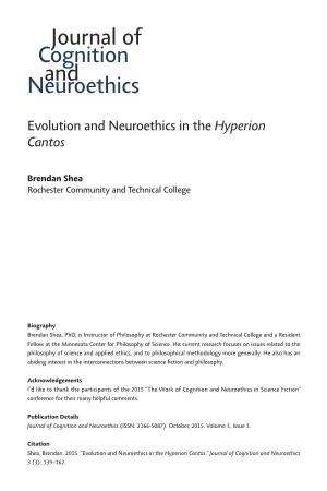 Evolution and Neuroethics in the Hyperion Cantos