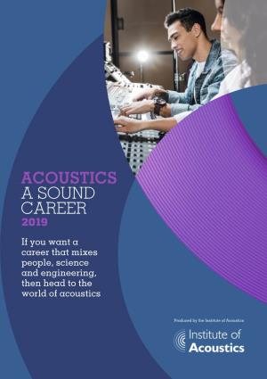 IOA 'Acoustics a Sound Career Guide 2019 '.Pdf