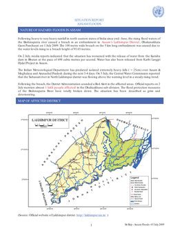 Nature of Hazard: Floods in Assam Map of Affected District