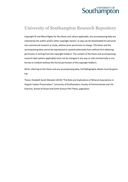 University of Southampton Research Repository