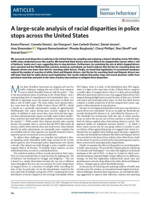 A Large-Scale Analysis of Racial Disparities in Police Stops Across the United States