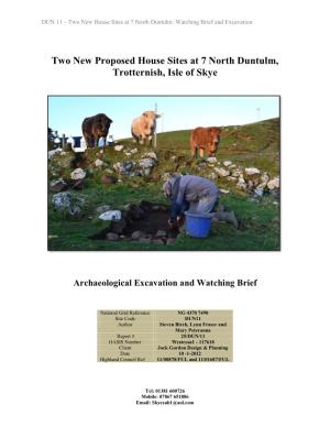 Two New Proposed House Sites at 7 North Duntulm, Trotternish, Isle of Skye