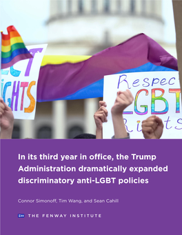 In Its Third Year in Office, the Trump Administration Dramatically Expanded Discriminatory Anti-LGBT Policies