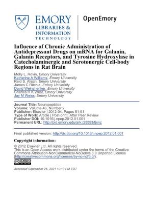 Influence of Chronic Administration Of