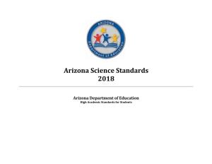 Arizona Science Standards 2018